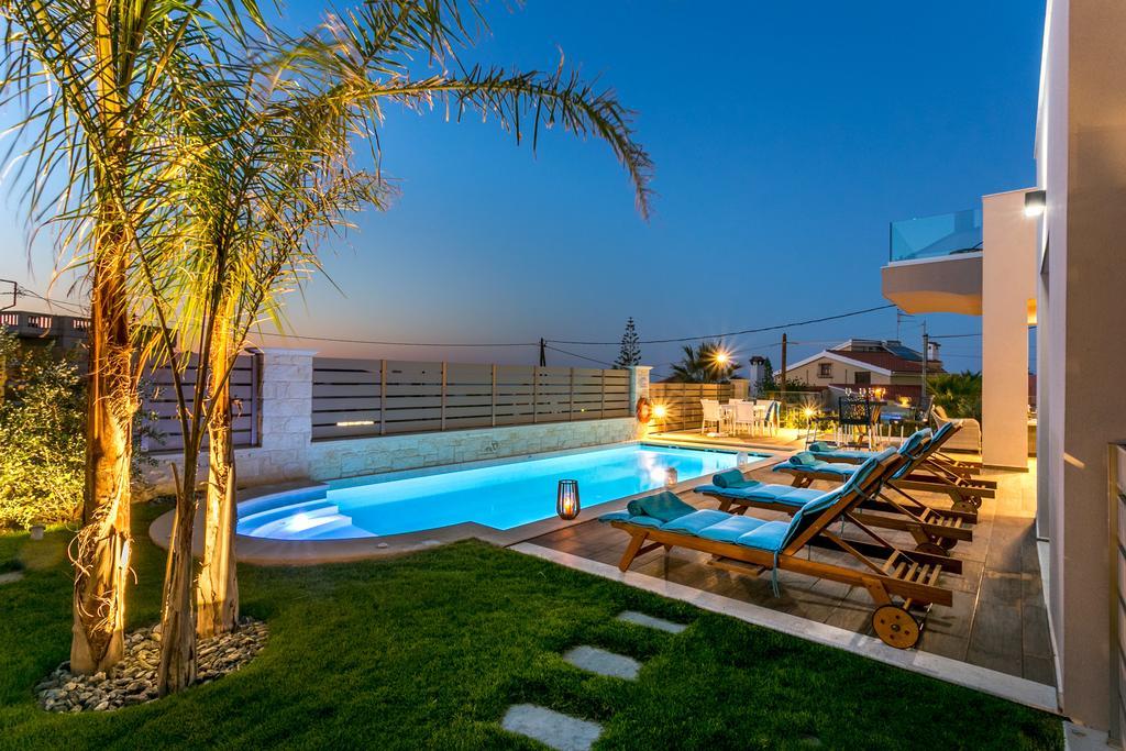 Superior Villa Marina Mare Sauna Hammam Nea Kydonia  Bagian luar foto