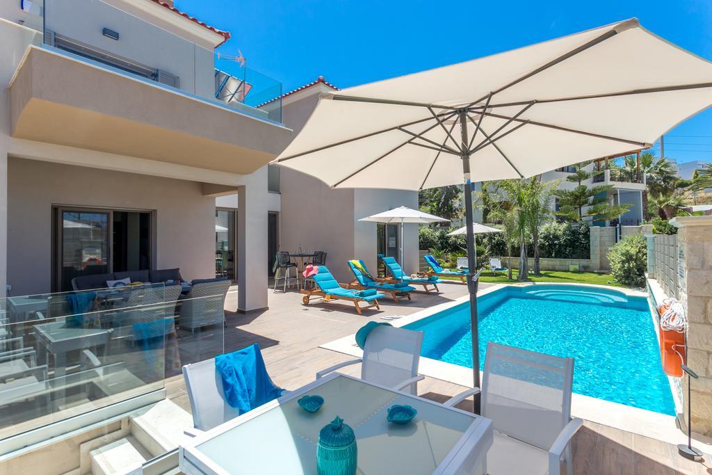 Superior Villa Marina Mare Sauna Hammam Nea Kydonia  Bagian luar foto