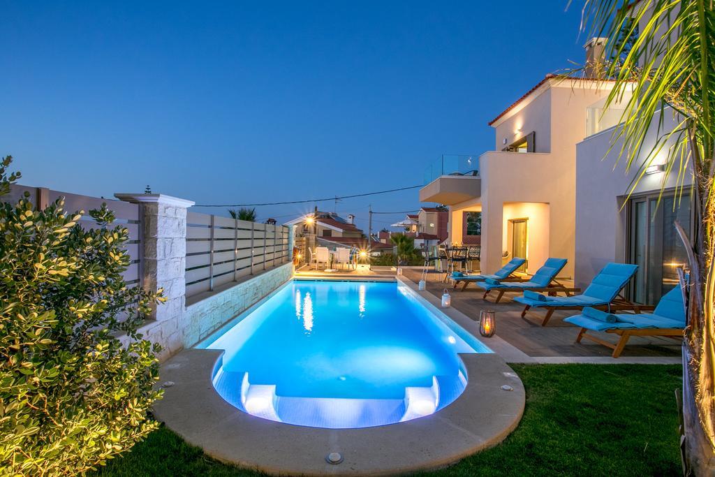 Superior Villa Marina Mare Sauna Hammam Nea Kydonia  Bagian luar foto