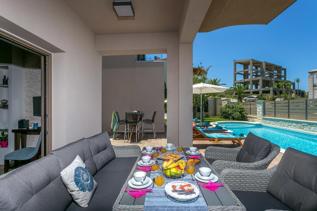 Superior Villa Marina Mare Sauna Hammam Nea Kydonia  Bagian luar foto
