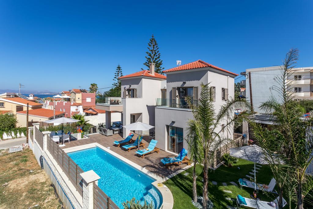 Superior Villa Marina Mare Sauna Hammam Nea Kydonia  Bagian luar foto