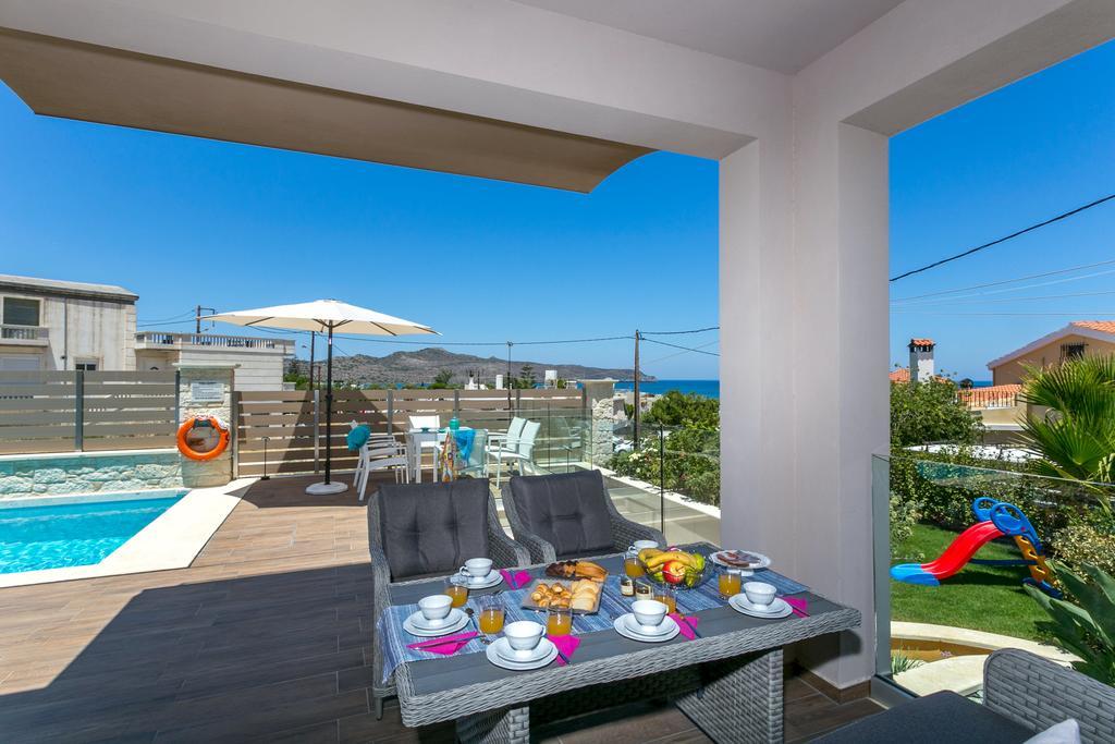 Superior Villa Marina Mare Sauna Hammam Nea Kydonia  Bagian luar foto